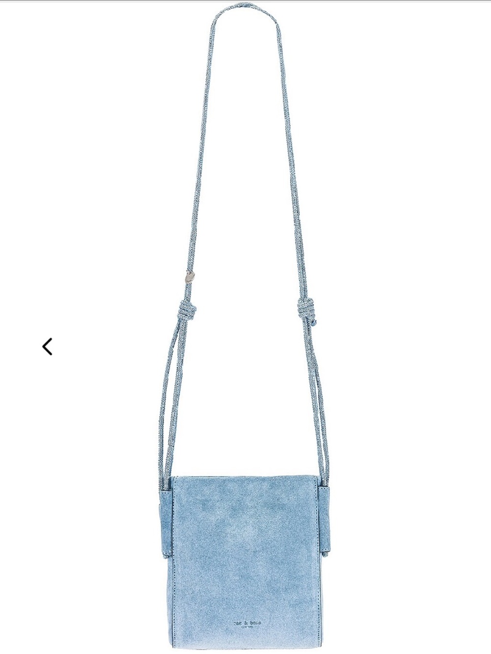 Rag & Bone Passport Bag Chambray Suede Crossbody NWOT Sold Out Color